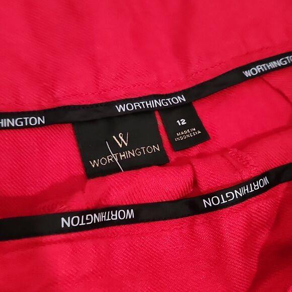 Red Worthington Linen Blend Shorts - Picture 4 of 6